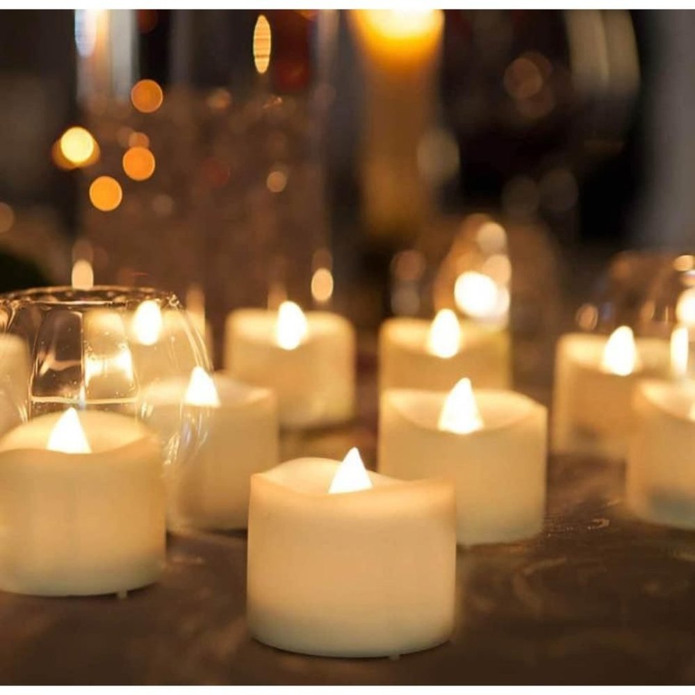 48 pack | Warm White Tea Flameless Lights Long Lasting Battery Wedding Decor